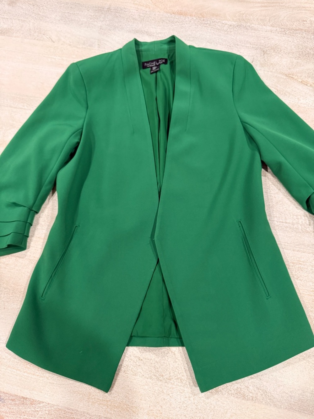 Rachel Zoe Kelly Green Open-Front Blazer
